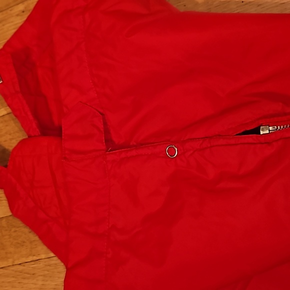 VINTAGE OBERMEYER SIDE ZIPPER SNOWPANTS RED NYLON - Picture 4 of 10
